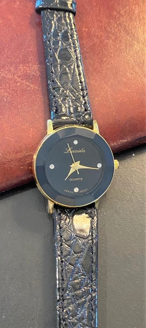 Women's 25mm Gold Tone Lucida Watch, Faceted Crystal